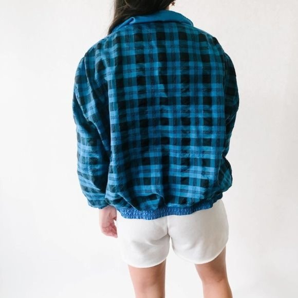 Vintage Lavon Blue Plaid Jacket M - Picture 6 of 7